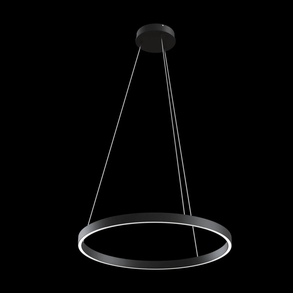 Lustra suspendata LED design tehnic, diametru:60cm, Rim negru MYMOD058PL-L32B4K