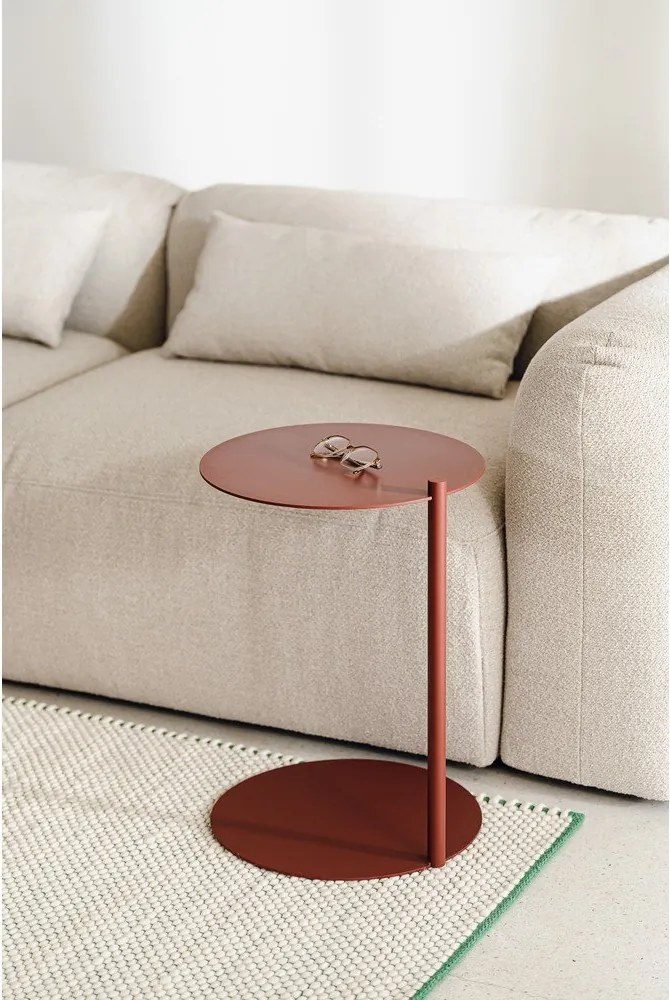 Măsuță auxiliară rotundă din oțel 41x40 cm Ande – noo.ma