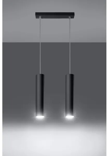 Lustră pe cablu LAGOS 2 2xGU10/40W/230V negru