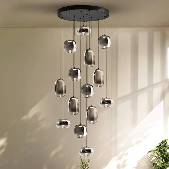 Lustra cu 14 pendule LED cu telecomanda Onice 14L