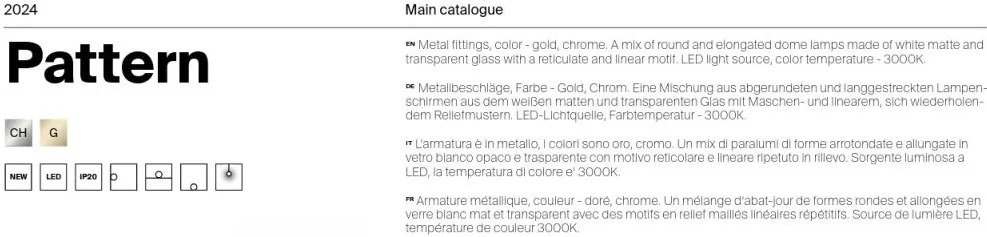 Aplica de perete LED design modern decorativ Pattern crom