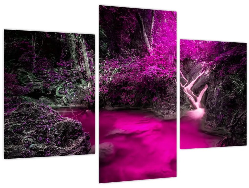 Tablou - Pădure roz (90x60 cm)