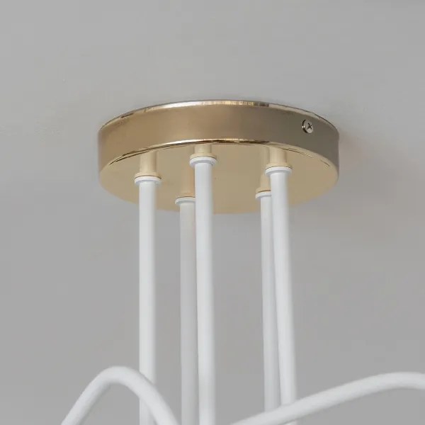 Lustră aplicată OXFORD 5xE27/15W/230V aurie/albă