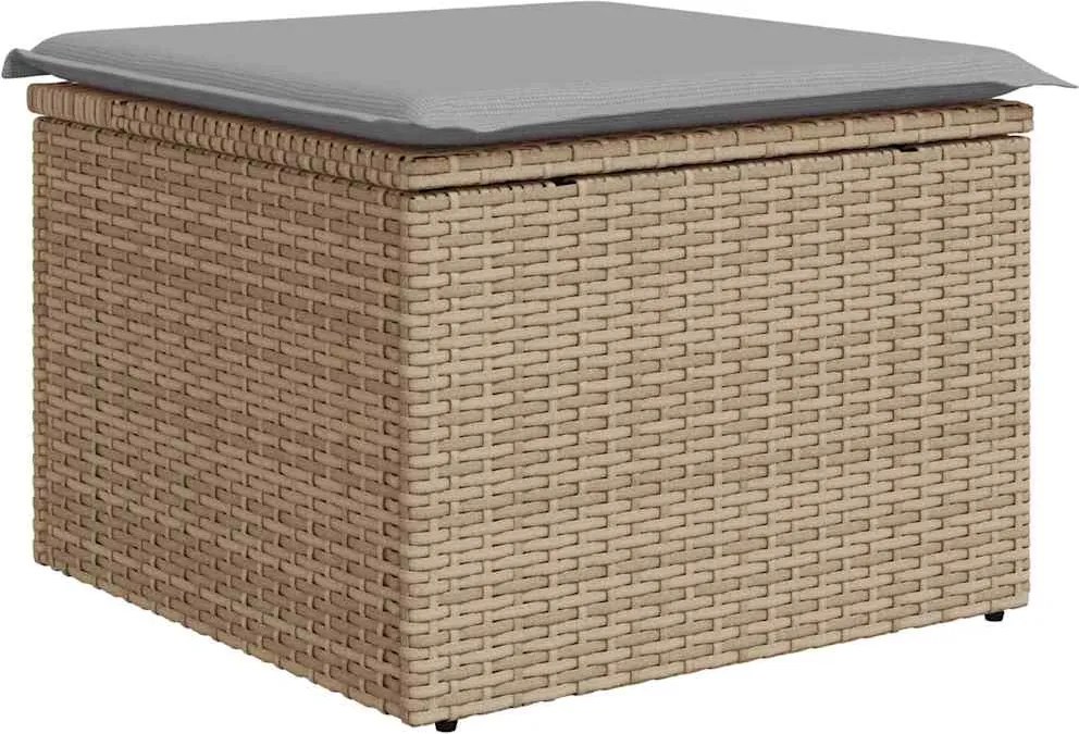 vidaXL Set de canapele pentru grădină 7 pcs Beige și gri deschis