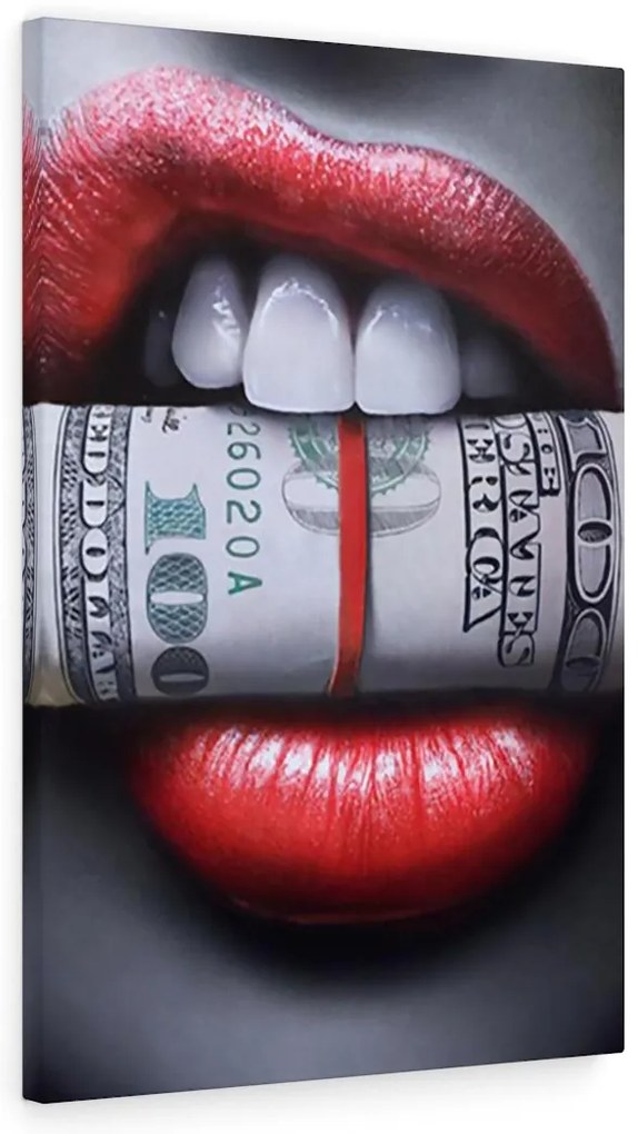 Tablou canvas Money Lips - 60x40 cm 60x40 cm
