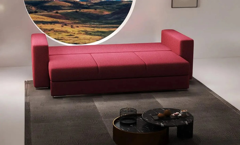 Canapea extensibilă dumonde cu ladă de depozitare si sezut confortabil din spuma high-density, Gloria Enjoy Winery 240x100 cm