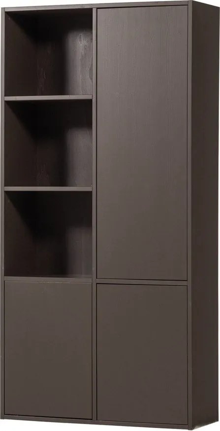 Dulap modular maro închis din lemn de pin 108x215 cm Meggy – WOOOD