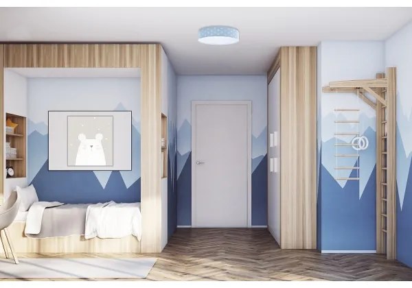 LED lampă reglabilă GALAXY KIDS LED/24W/230V stele alb-albastru + DO