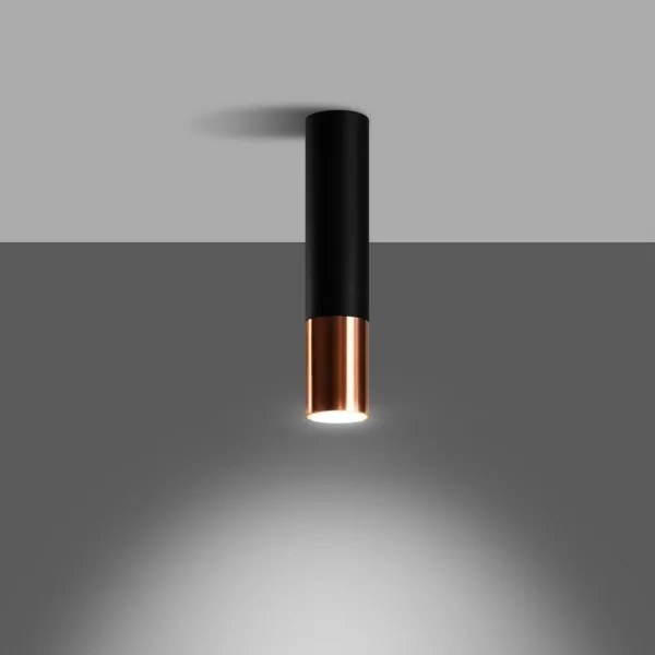 Plafonieră LOOPEZ 1xGU10/40W/230V neagră/cupru Sollux SL.0945