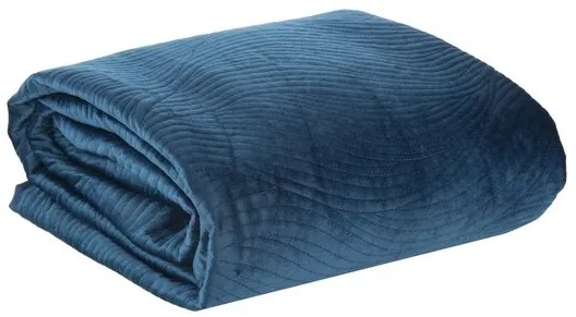Cuvertură de pat matlasată de calitate în albastru închis Lăţime: 170 cm | Lungime: 210 cm