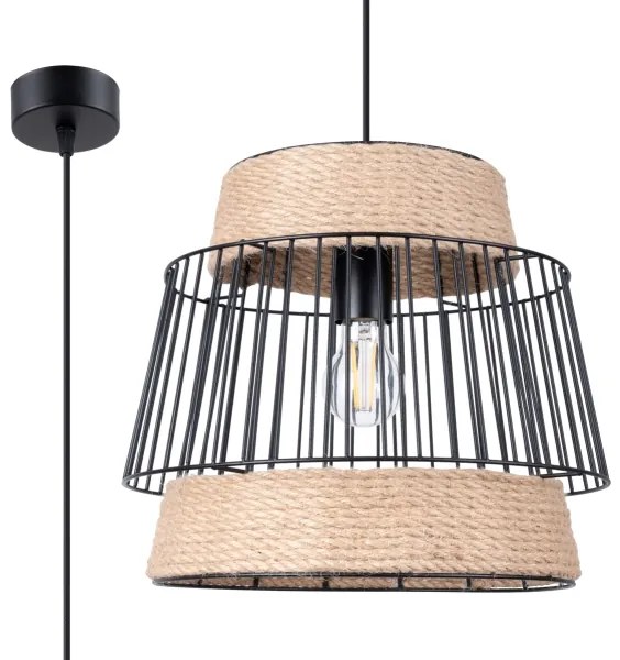 Lustră pe cablu Sollux SL.1253 BRILO 1xE27/15W/230V