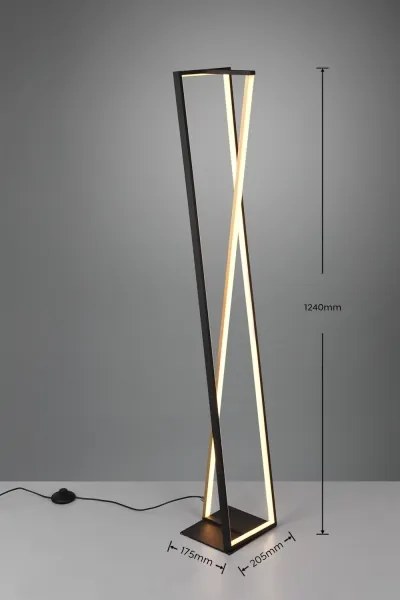 Trio - Lampă de podea LED reglabilă EDGE LED/26W/230V 2300/3000/4000K, negru