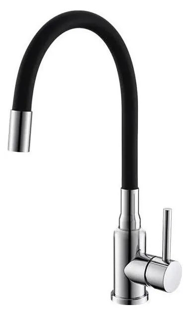 Baterie de chiuvetă cu pipă flexibilă ALVEUS 1144427 MINTAS 34 cm crom/negru