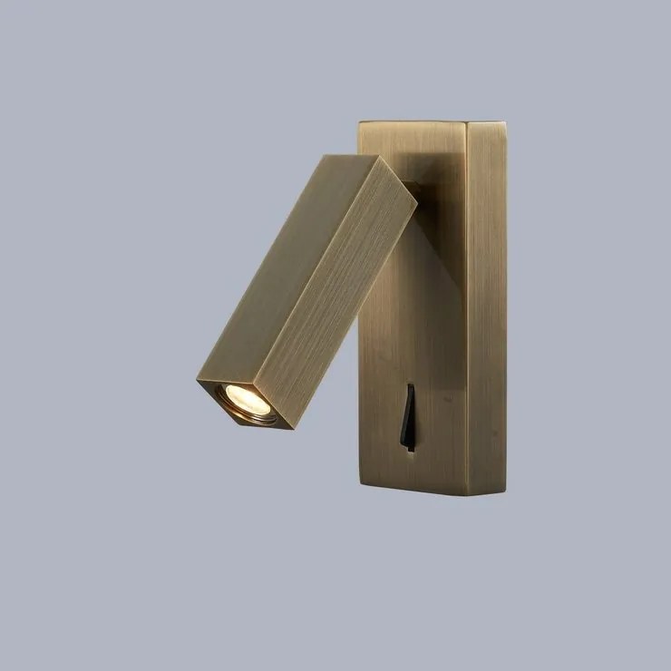 Aplica de perete cu reader LED, Tarifa alama antic MA-6072