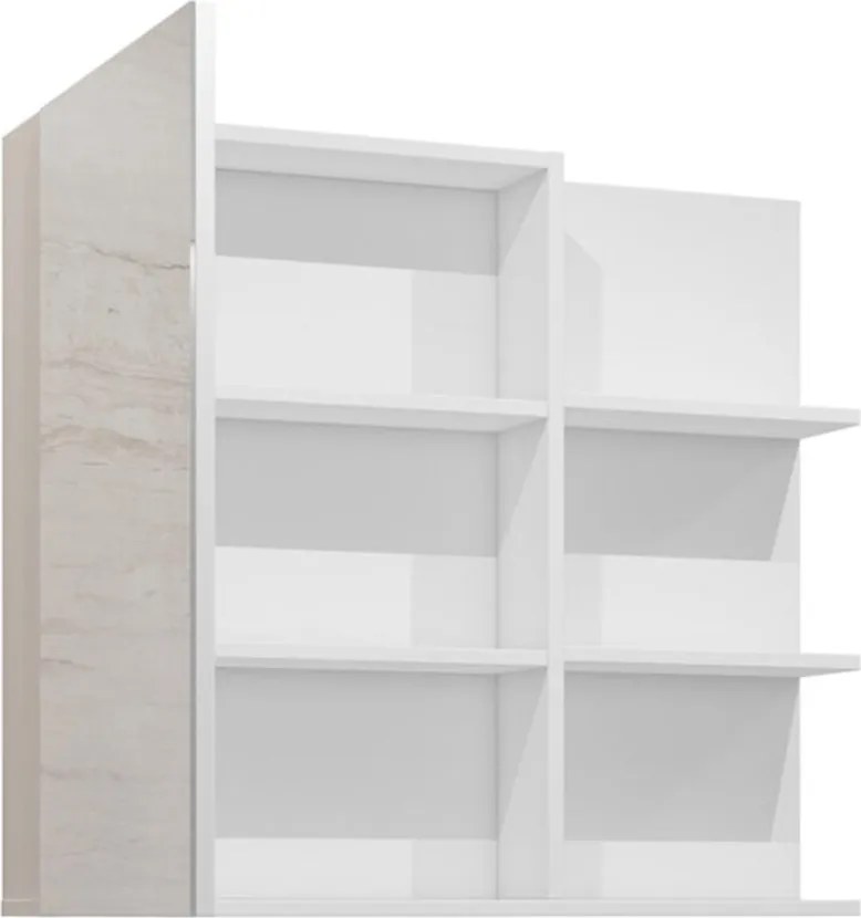 Dulap lemn masiv baie Irvella, 78 × 71 × 18 cm - Crem