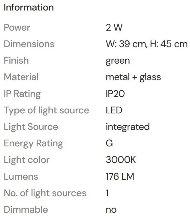 Veioza LED design decorativ Enigma verde
