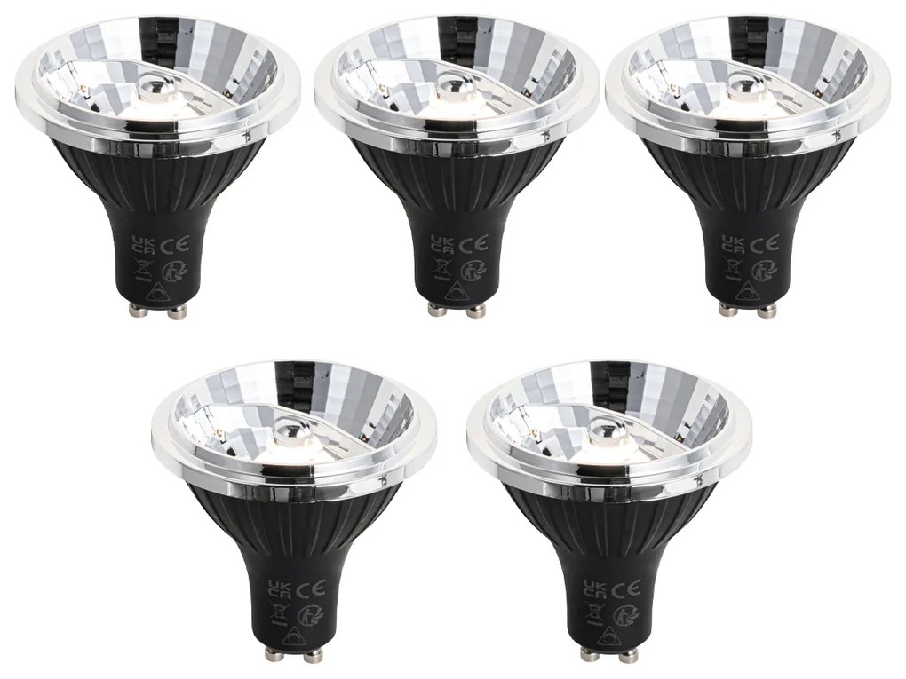 Set 5 becuri Bec LED GU10 reglabil 70mm 6.5W 600LM 3000K