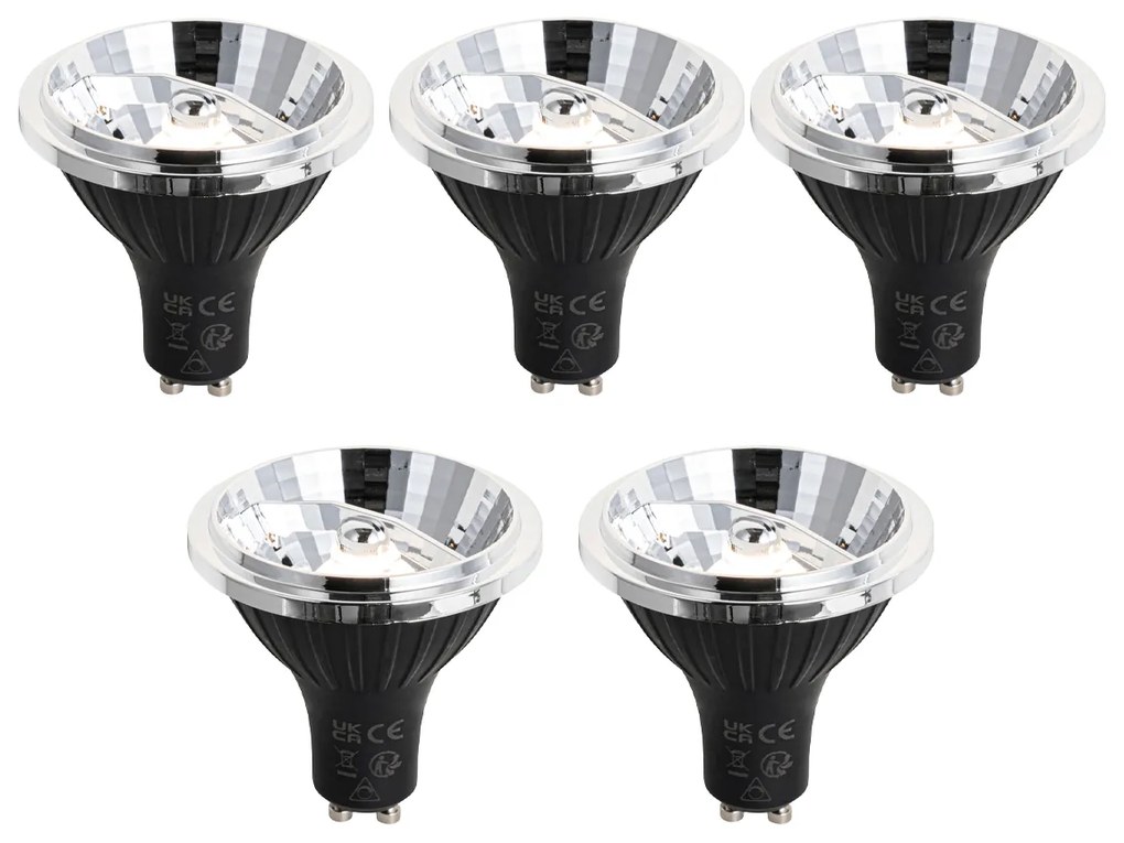 Set de 5 becuri LED GU10 dimabile 70mm 6.5W 600 lm 3000K