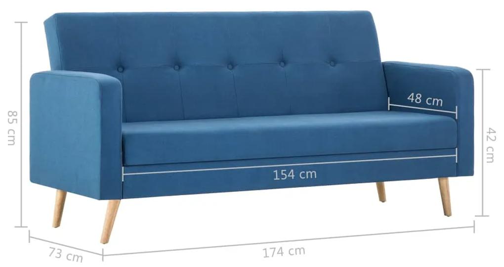 Canapea din material textil albastru Albastru
