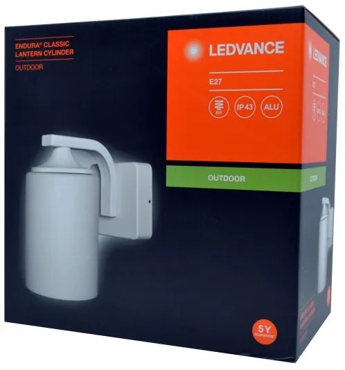 Aplică de exterior CYLINDER 1xE27/60W/230V IP43 albă Ledvance