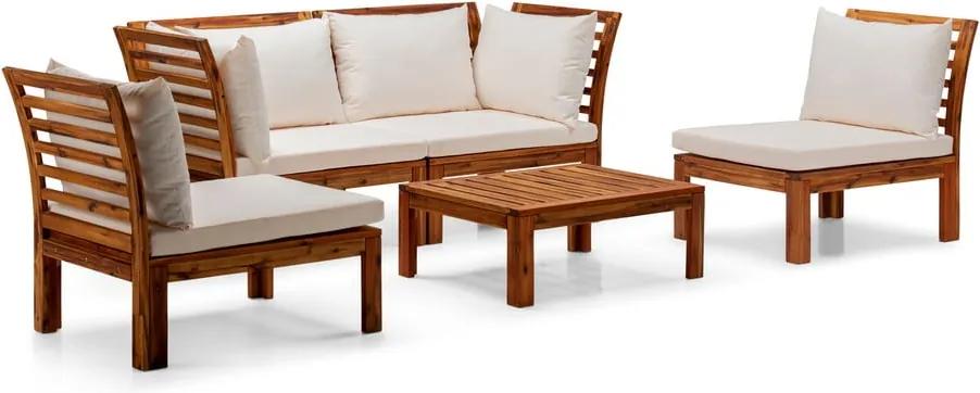 Set mobilier de grădină din lemn de acacia Le Bonom Chill, bej