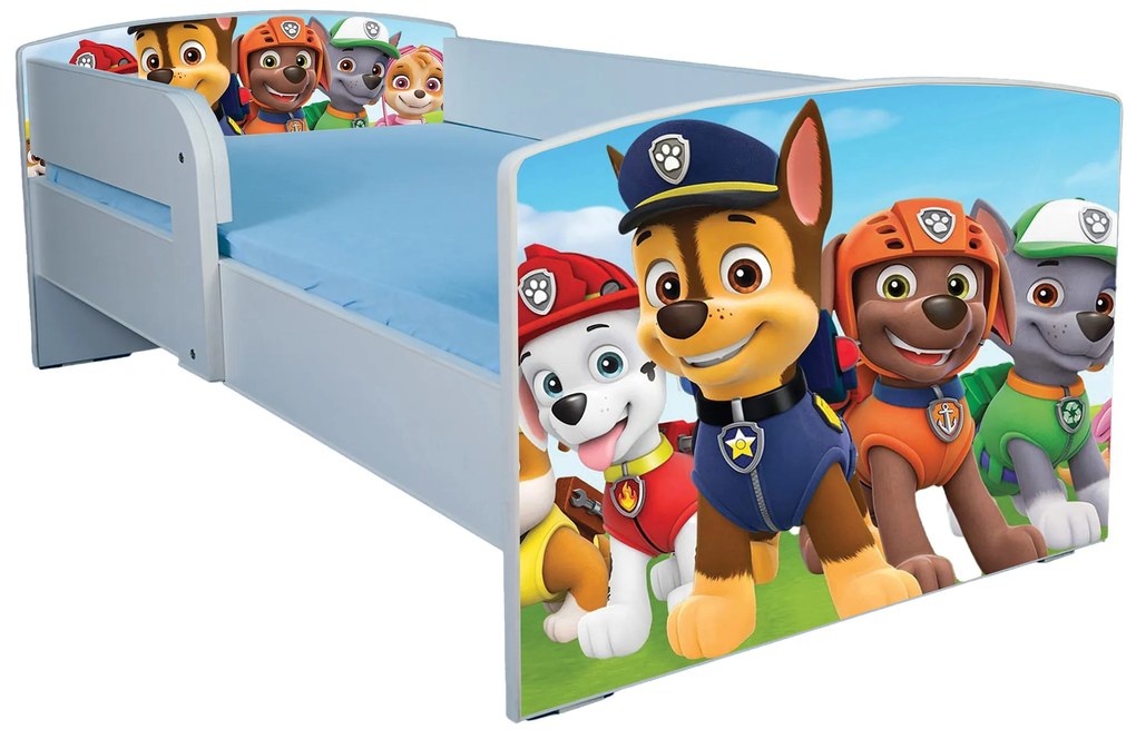 Pat Copii 2-16 Ani Paw Patrol 1, Include Saltea 180x80 Cm Ptv2986