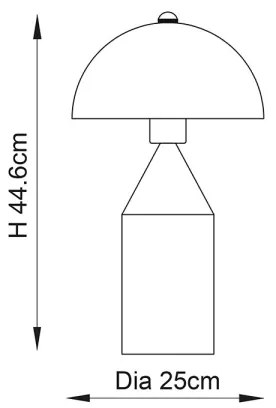 Endon 90522 - Lampă de masă NOVA 1xE27/60W/230V alamă