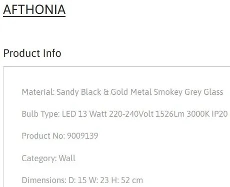 Aplica de perete LED design modern AFTHONIA