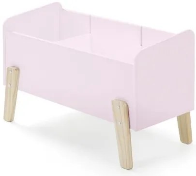 Această combinație KIDDY în roz constă dintr-un pat (90x200), noptieră și cutie de jucării.