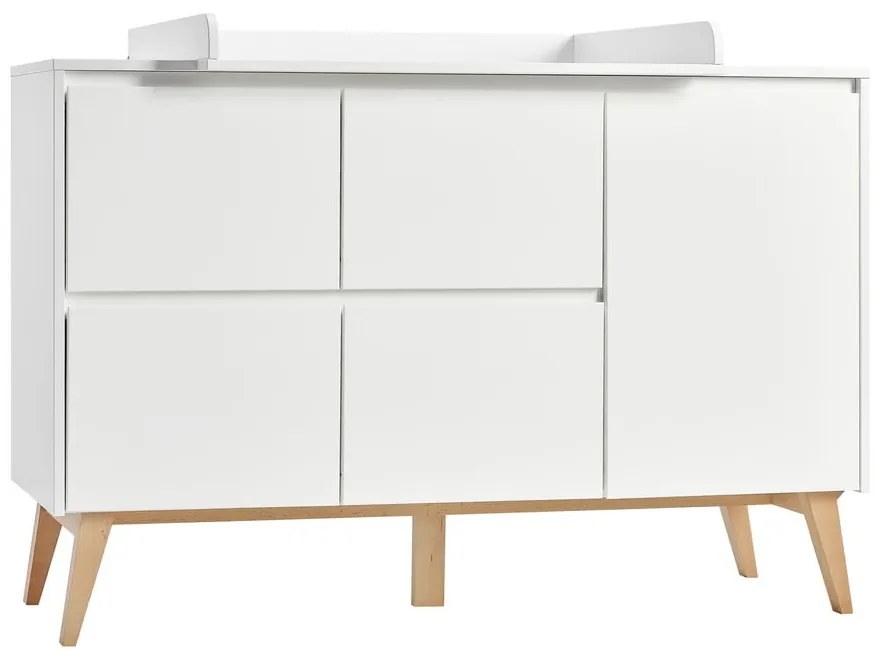 Comodă pentru copii Pinio Swing, 148 x 92 cm, alb