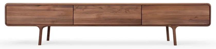Comodă TV maro din lemn de nuc 220x45x45 cm Fawn – Gazzda