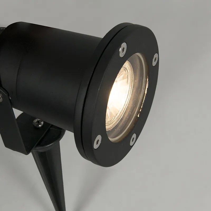 Set de 3 spoturi inteligente de grădină negre, inclusiv cablu și ștecher 230cm IP65 - Basic