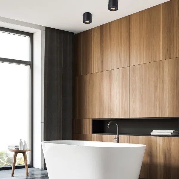 Spot RONDIP SL 1xGU10/50W/230V IP44 negru Zuma Line ACGU10-159-N