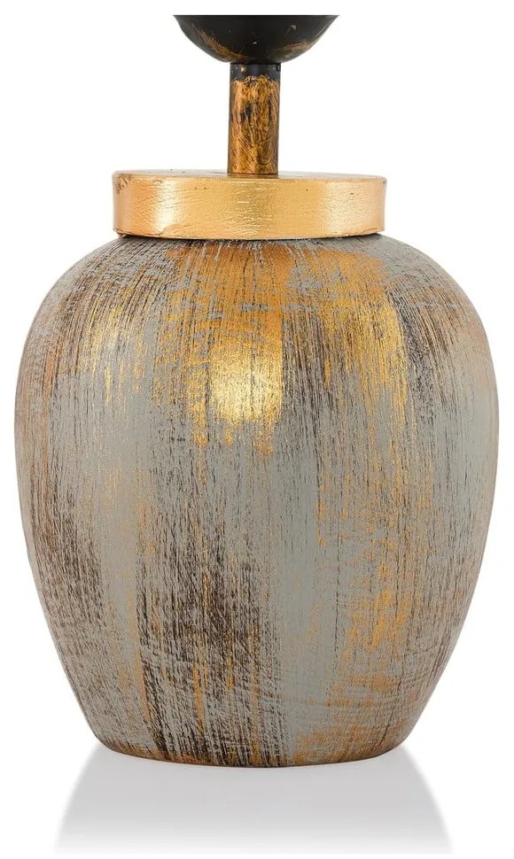 Veioză crem/aurie cu abajur textil (înălțime 47 cm) Yakamoz – Opviq lights