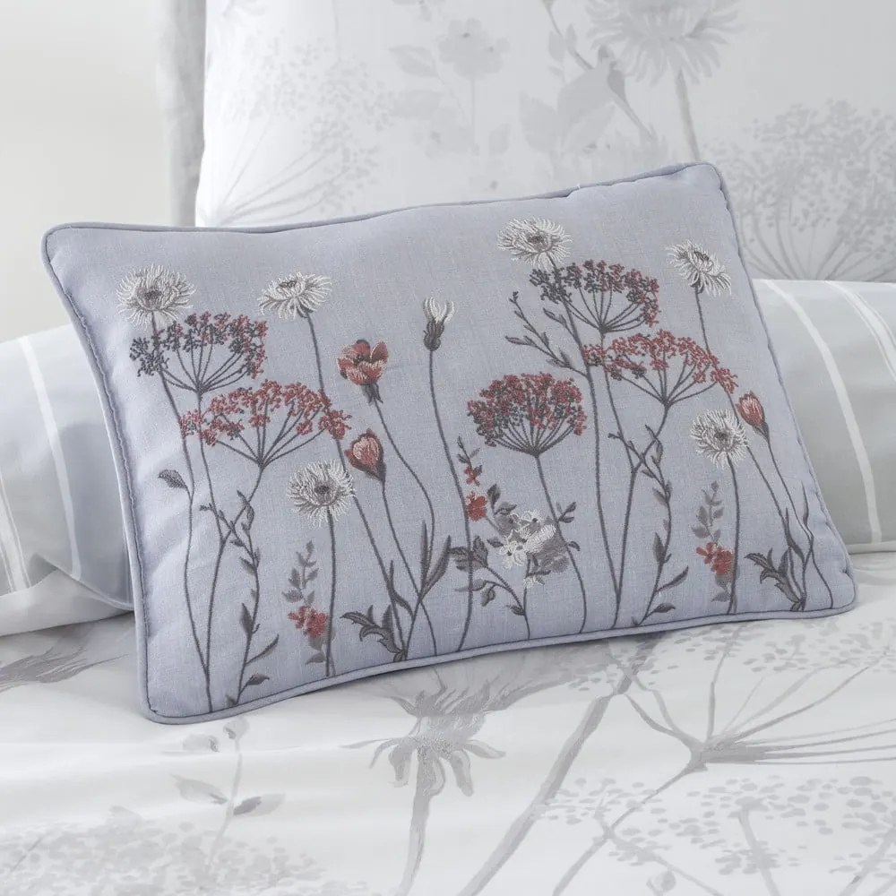 Perna Catherine Lansfield Meadowsweet Floral, 30 x 40 cm, roz - gri