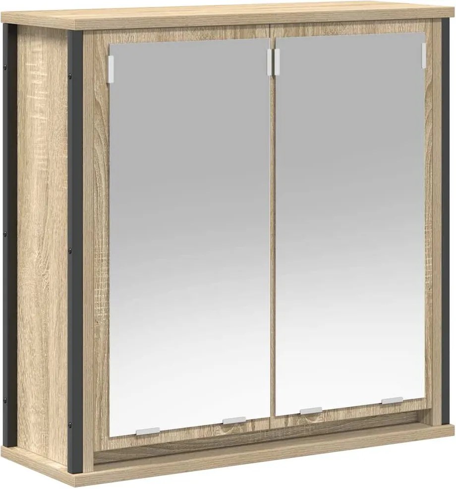 vidaXL Dulap de baie cu oglindă Stejar Sonoma 60x21x60 cm