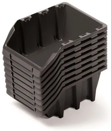 Set de 8 cutii de depozitare fiecare 16 x 9,8 x 7 cm, negre