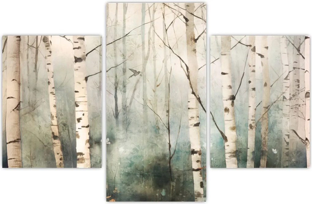 Tablou - Desenarea unui model de pădure (90x60 cm)