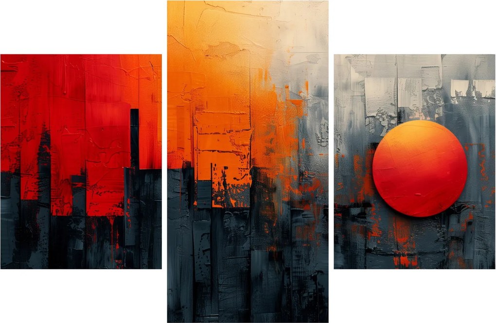 Tablou - Pictura abstractă a orașului (90x60 cm)