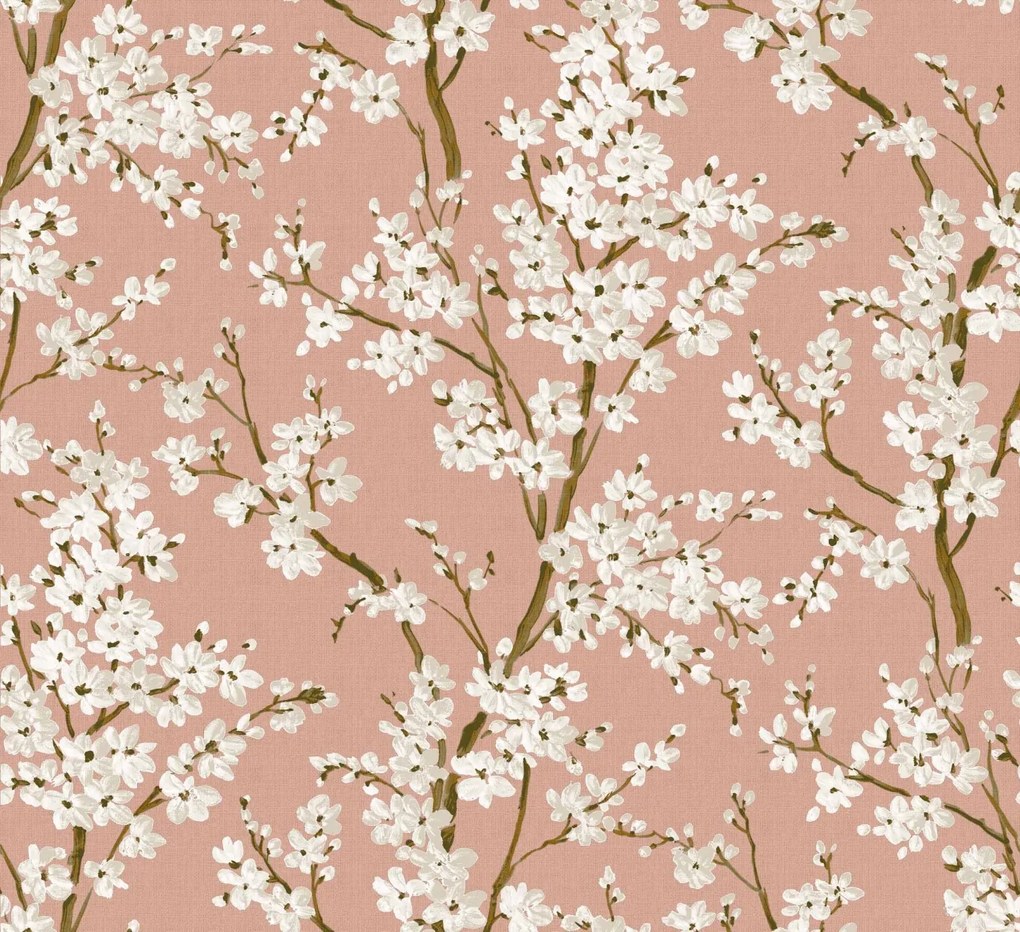 Tapet lavabil Cherry Blossom, Rose, Coordonne 5mp / rola