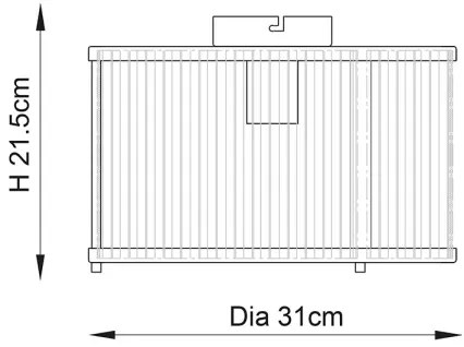 Endon 106265 - Plafonieră RIDGETON, 1xE27/10W/230V, finisaj alamă