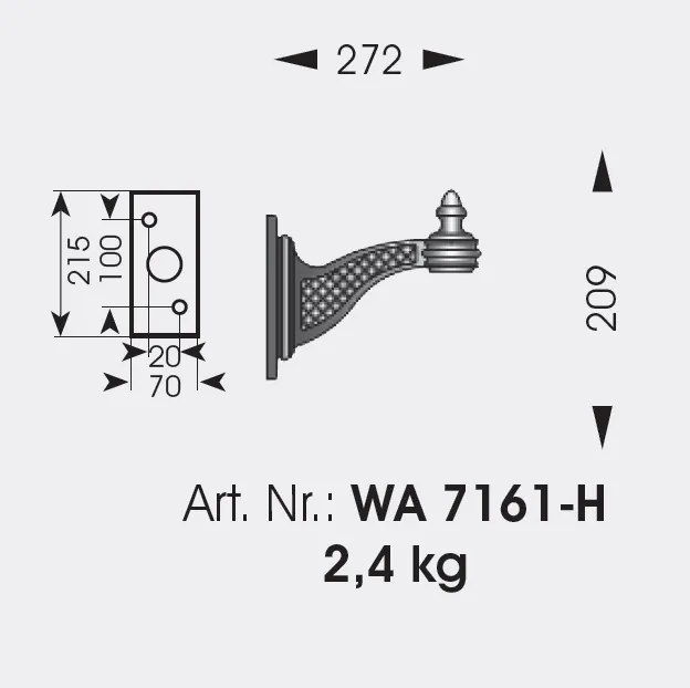 Aplica iluminat exterior din fier forjat, WL 3641
