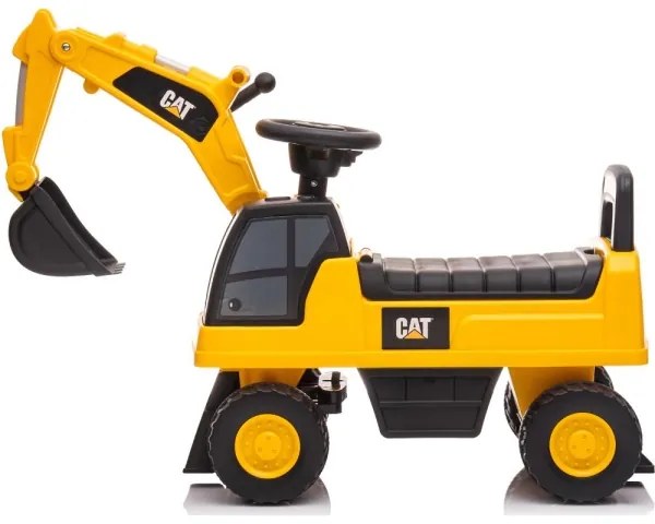 Excavator fără pedale pentru copii CAT galben/negru