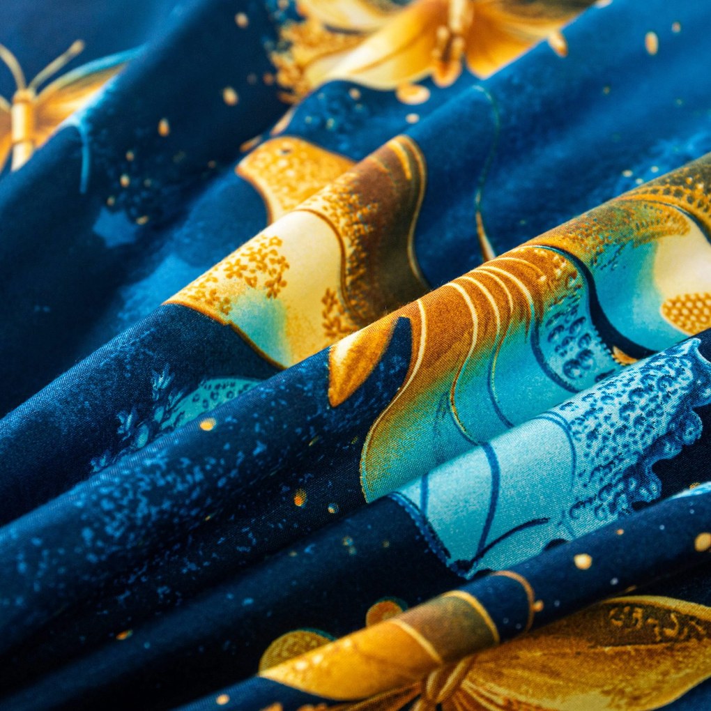 Lenjerie de pat din microfibra ROYAL BUTTERFLY albastru Dimensiune lenjerie de pat: 70 x 80 cm | 140 x 200 cm