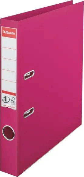 Biblioraft plastifiat ESSELTE 5cm fuchsia standard