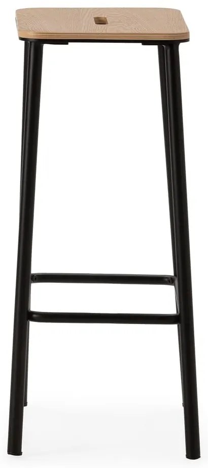 Set de scaune de bar negru 2 buc. (înălțime șezut 65 cm) Abba – Marckeric