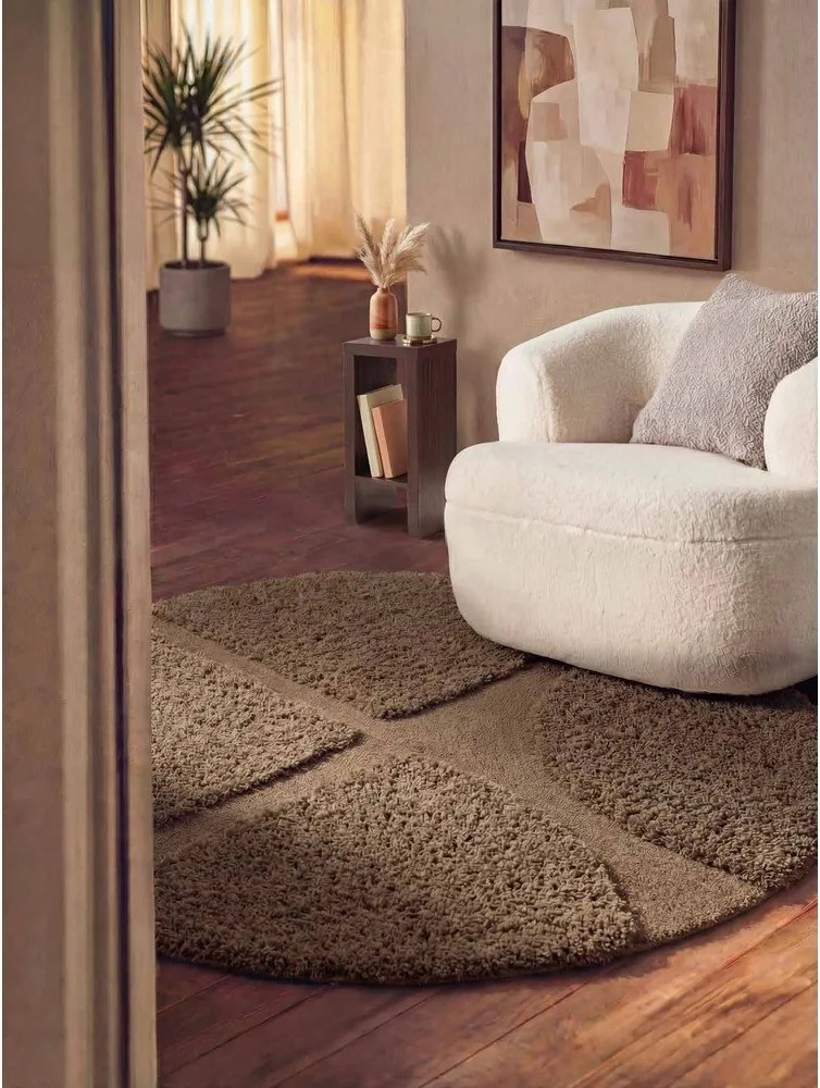 Covor maro țesut manual rotund ø 200 cm Lambeth Jasper – Ted Baker