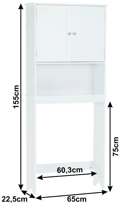 Dulap alb deasupra WC-ului ATENE TYP 5