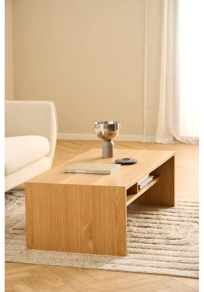 Măsuță de cafea în culoare naturală cu aspect de lemn de stejar 60x120 cm Arlon – Actona