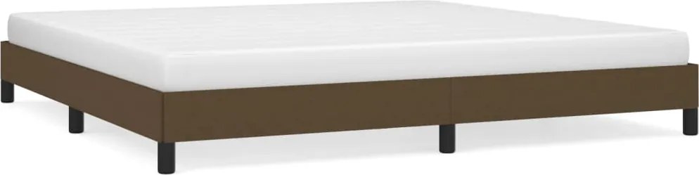 vidaXL Cadru de pat fără saltea, maro închis, 200x200 cm, textil